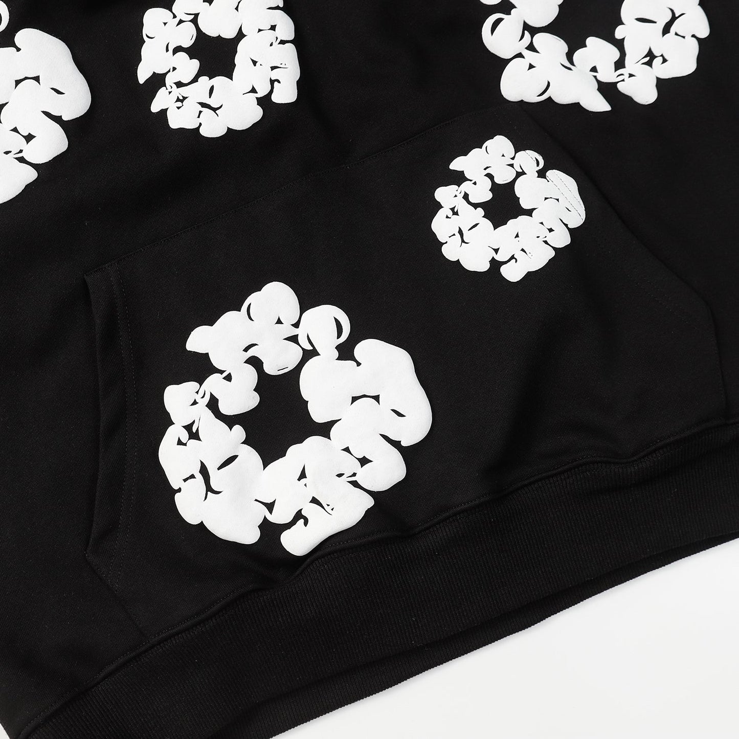 DENIM TEARS COTTON WREATH HOODIE BLACK