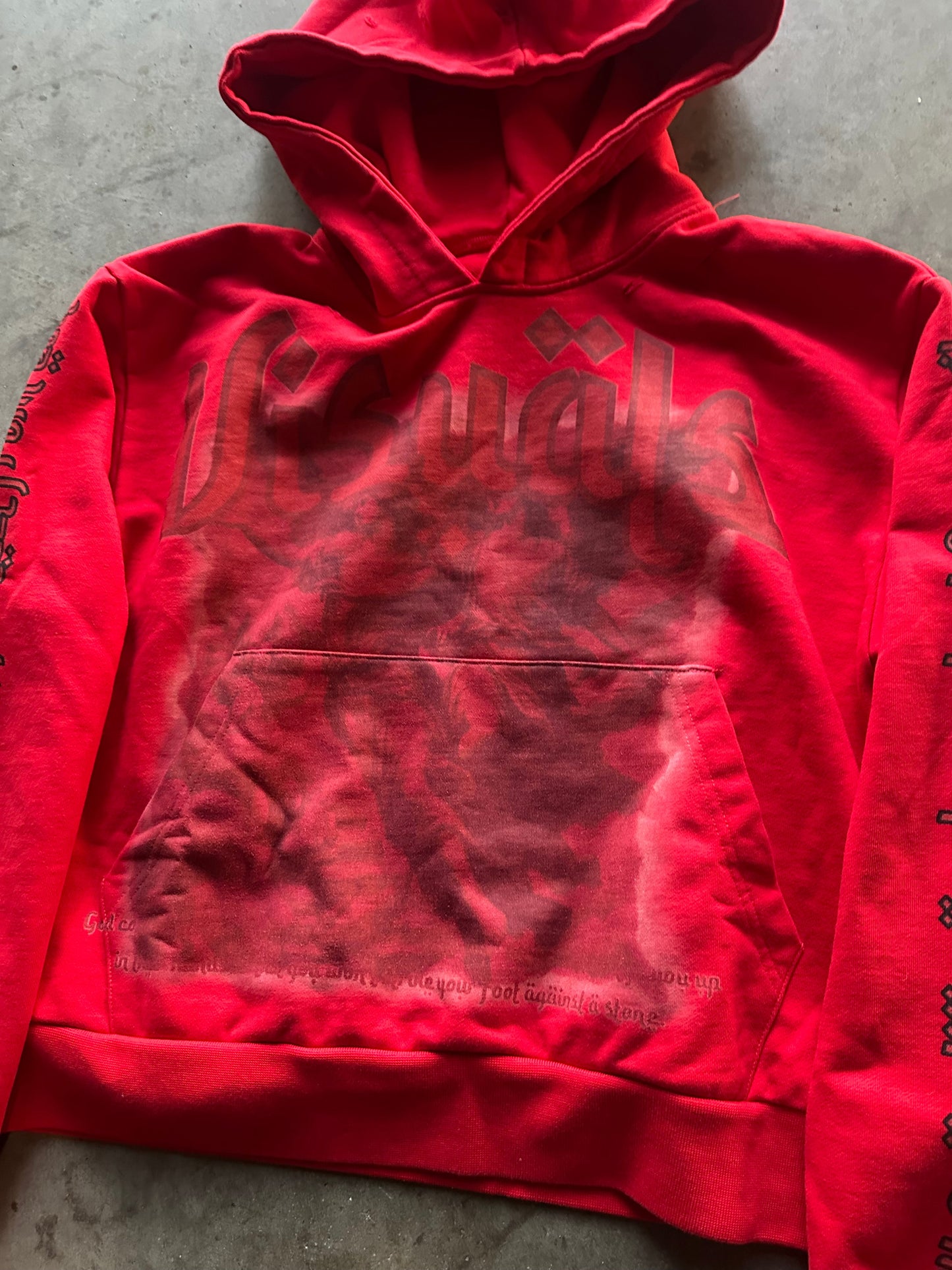 “Guardian angel” red hoodie