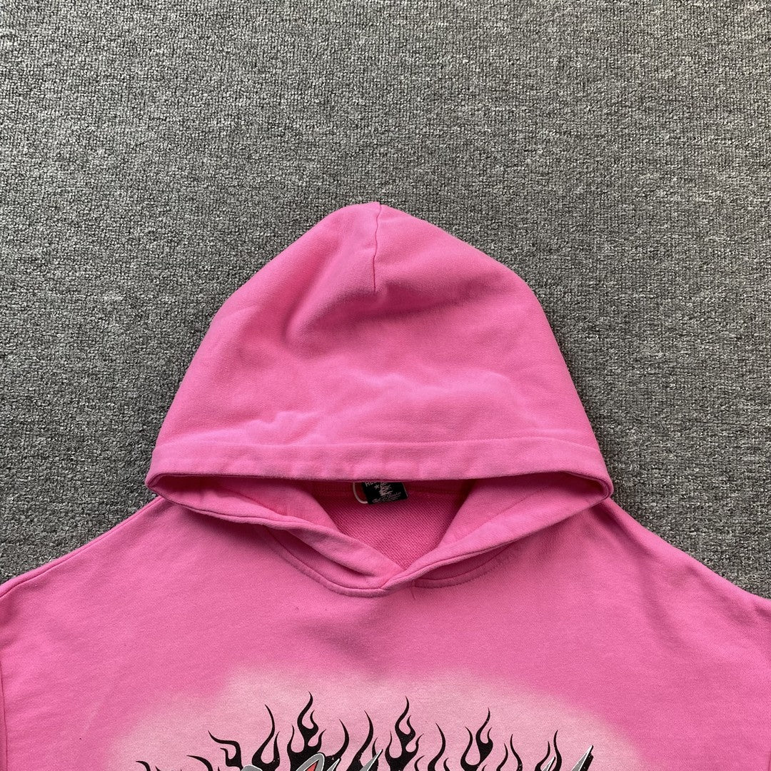 HELLSTAR BRAINWASHED WITHOUT BRAIN HOODIE PINK