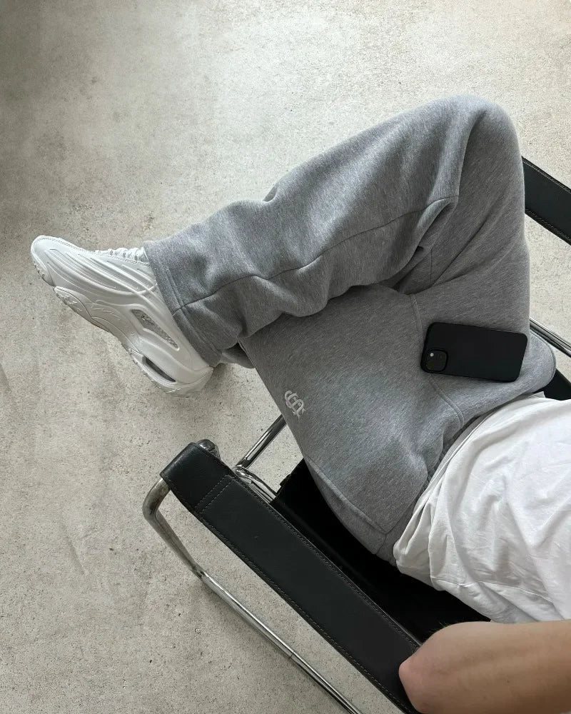 Y2K Straight Leg Baggy Embroidered Sweatpant Joggers Trousers