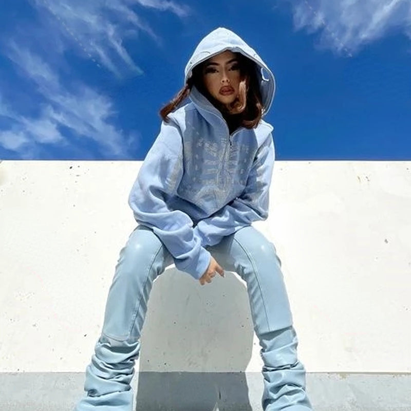 ALTZ - Skull Rhinestone Hoodie