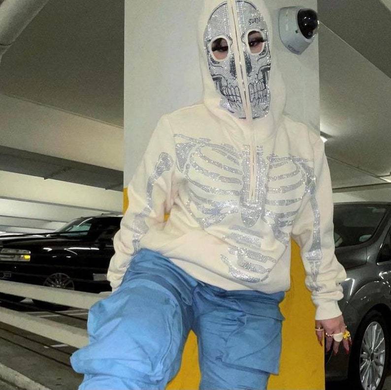 ALTZ - Skull Rhinestone Hoodie