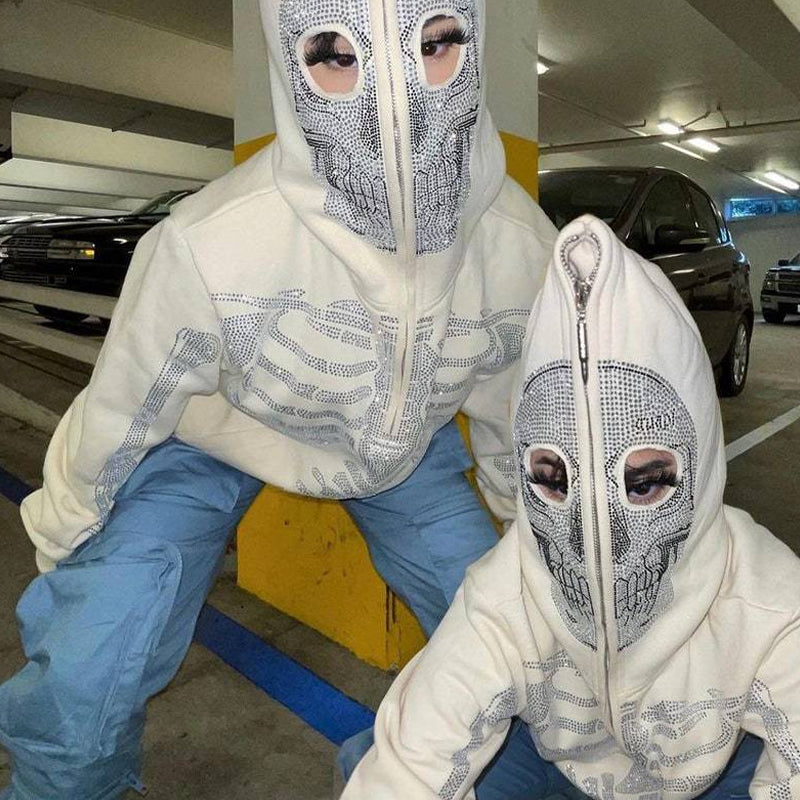 ALTZ - Skull Rhinestone Hoodie