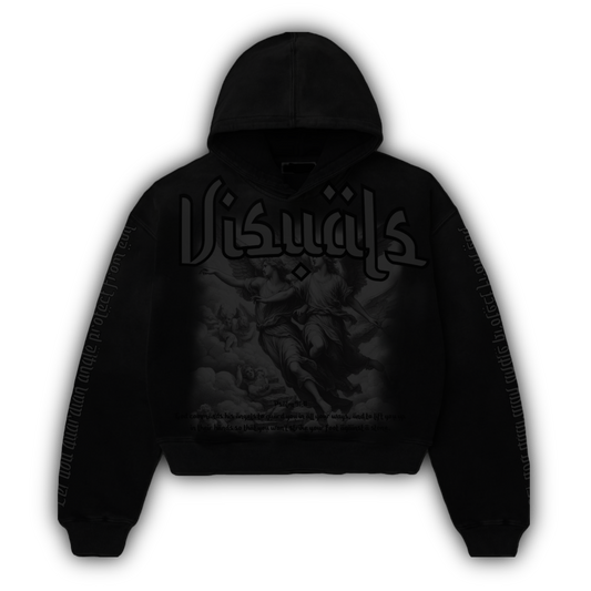 “Guardian angel” black hoodie