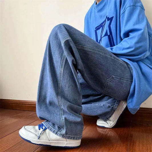 Y2K Baggy Washed Straight Leg Jeans
