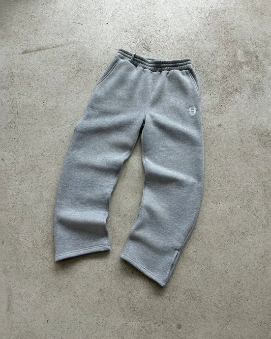 Y2K Straight Leg Baggy Embroidered Sweatpant Joggers Trousers